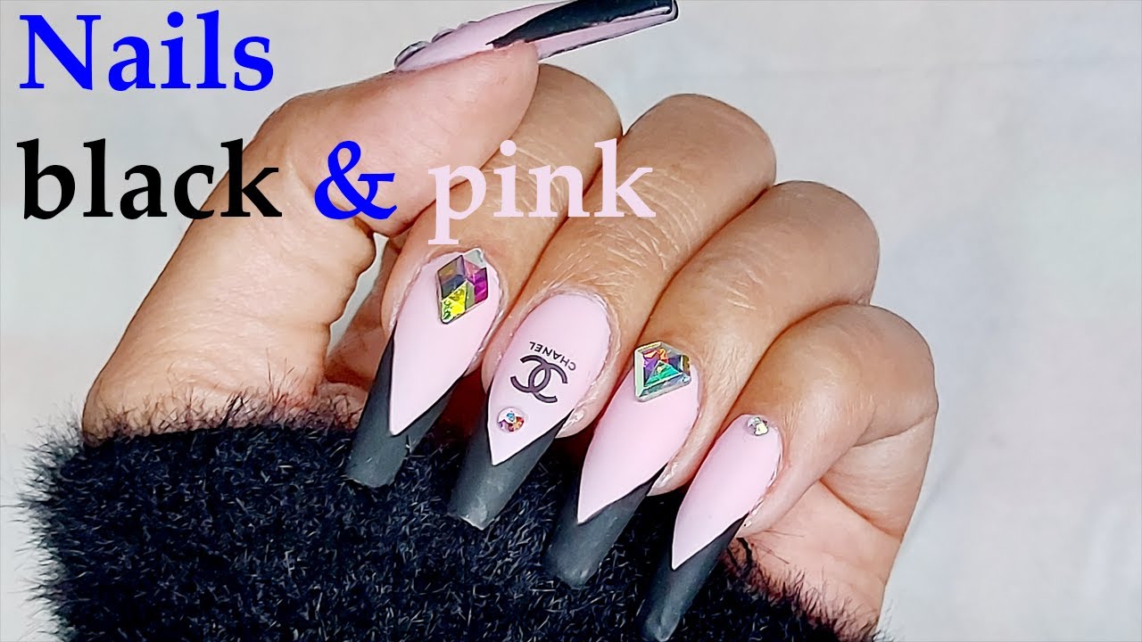 Châu Pha (Chou Fa) – Nails – Mẫu móng Black & Pink