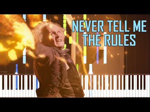 Never Tell Me The Rules (New Regeneration Cycle) - Doctor Who [Synthesia Tutorial For Two Pianos]