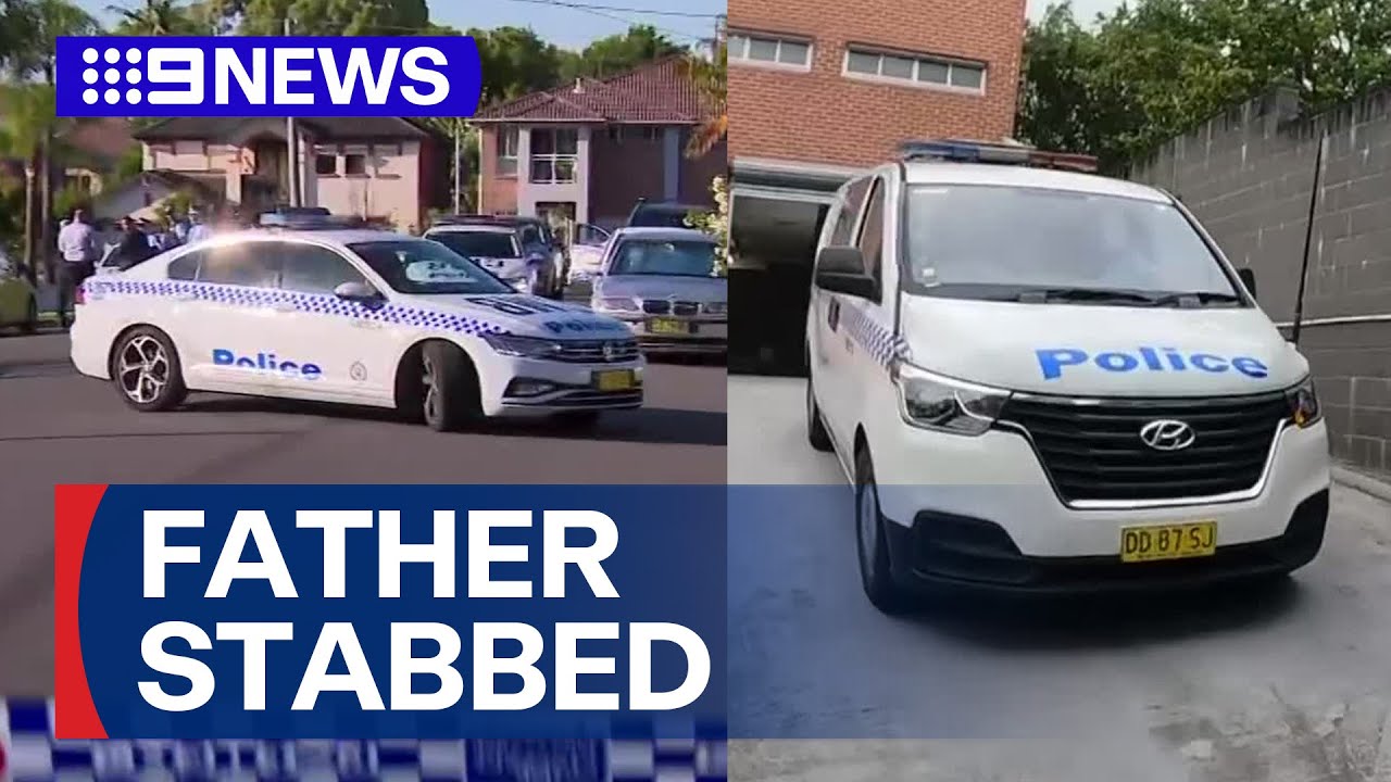 Man in custody after allegedly stabbing father in Sydney's west | 9 News Australia