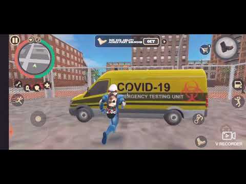 Doing crime with covid -19 testing unit in Rope Hero Vice town.