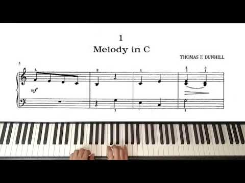 First Year Pieces, 1/12   Melody in C (Thomas F. Dunhill)