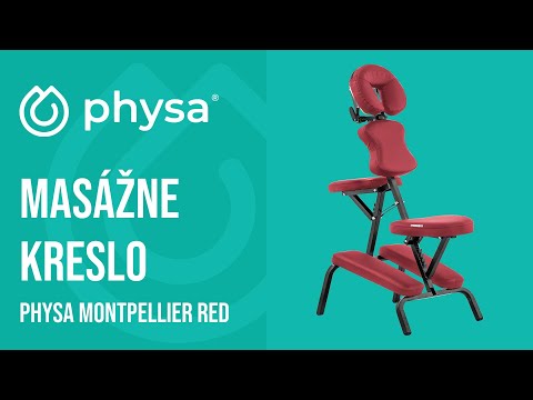 Video - Masážne kreslo - skladacie - PHYSA MONTPELLIER RED - červená farba