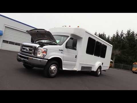 2014 FORD GOSHEN 14 PASSENGER + REAR LUGGAGE SHUTTLE BUS – S17770