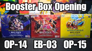 Opening THREE One Piece Booster Boxes! (OP-14, EB-03, OP-15)