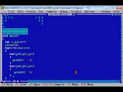 ABC Pattern Design In C Program Tamil