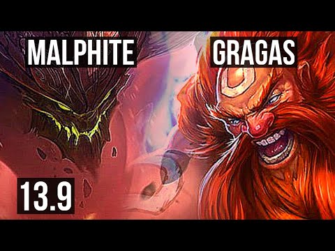 MALPHITE vs GRAGAS (TOP) | 4/1/2, 900K mastery | KR Master | 13.9