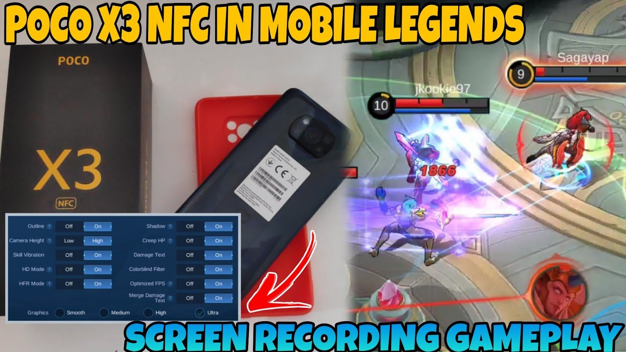 POCO X3 NFC in Mobile legends | Screen recording | HFR and ULTRA (LANCELOT GAMEPLAY) - Sniby