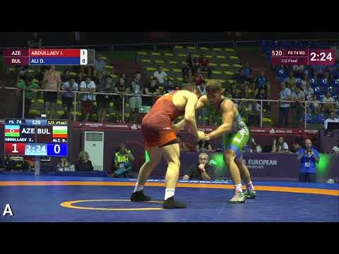 1/2 FS - 74 kg: I. ABDULLAEV (AZE) v. D. ALI (BUL)