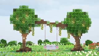 【マイクラ】ボンボンツリーとブランコの作り方【マイクラ建築】