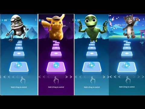 Crazy frog vs pikachu vs Dame tuCosita vs Talking tom | Tiles Hop EDM Rush