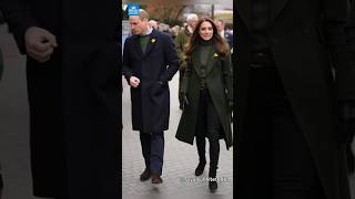 Prince William &amp; Kate Middleton's Chic Green Winter Stroll ❤️ #shorts #britishroyalfamily #royal