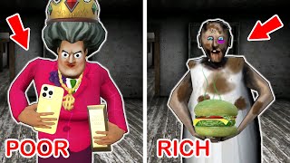 Rich Granny vs Poor Granny vs Expensive Car - funny horror animation (60 mins of fun #2)