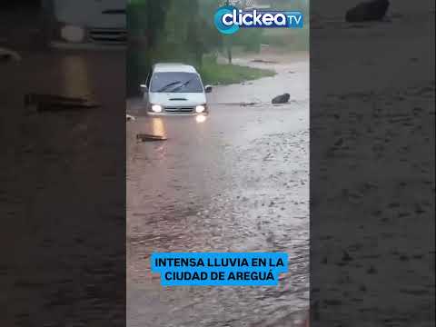 Intensa lluvia en.la ciudad de Areguá