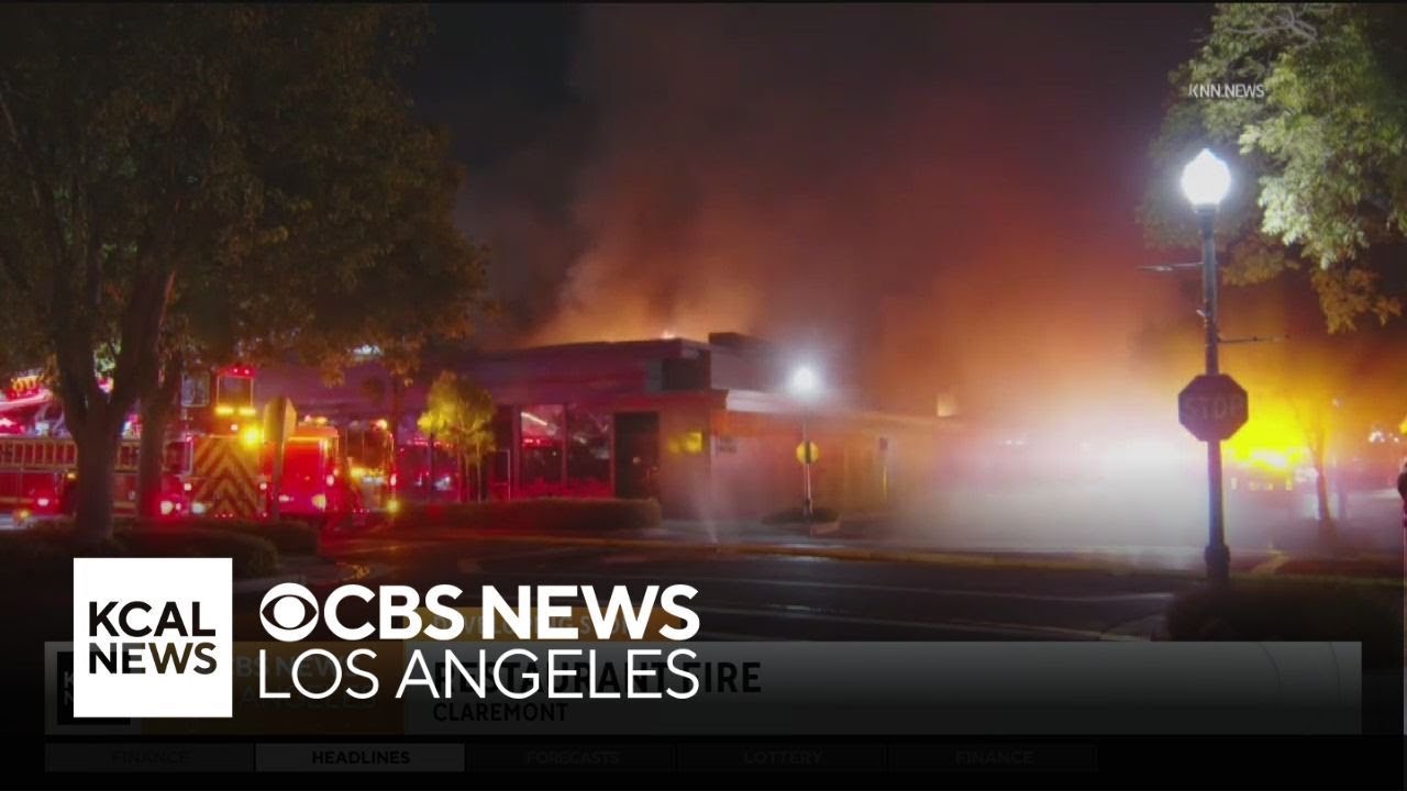 Fire rips through restaurant in Claremont
