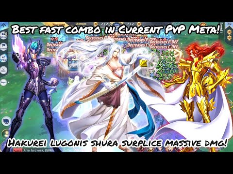 Saint Seiya: Awakening (KOTZ) - Best Fast Combo in Current PvP Meta! Hakurei Lugonis Shura Surplice!