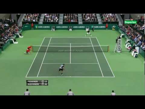 Rotterdam 2012 Kwart Finale - Roger Federer vs Jarkko Nieminen