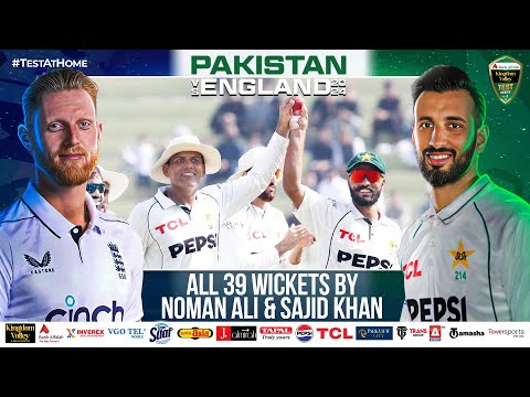 Memorable Spin Show! All 3️⃣9️⃣ wickets by Noman Ali and Sajid Khan in two Tests against England 🌀