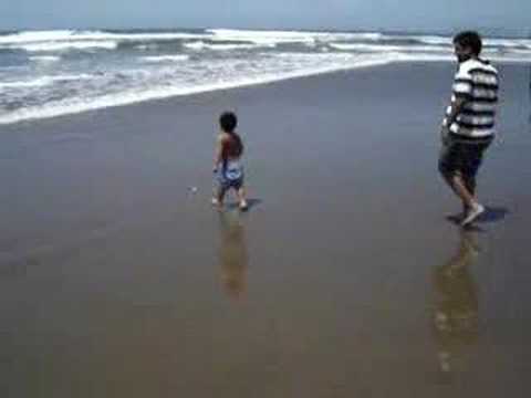Tanish on a beach in CA