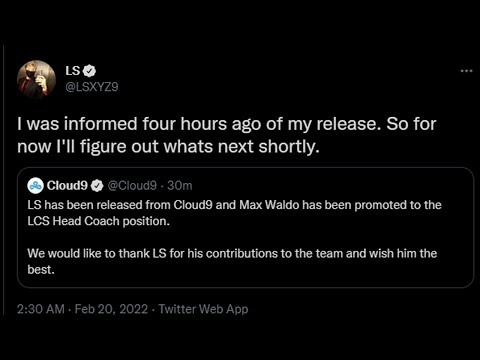LS released from C9 right before LCS game??????????????