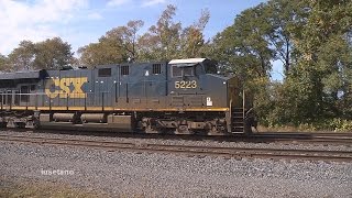 preview picture of video '(21) CSX Double Stacks @ Westfield  Oct. 10 2014'