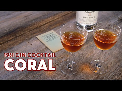 1931 'Coral' Gin Cocktail Recipe  - Cocktails After Dark