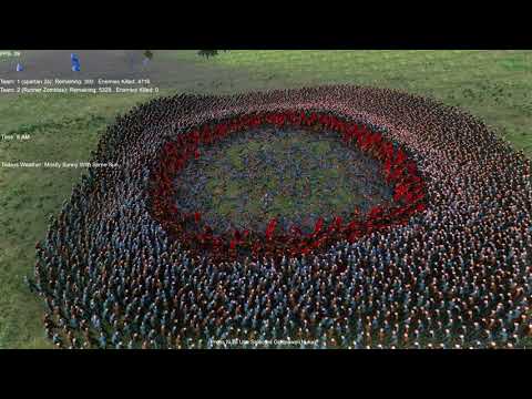 300 Spartans VS 10000 Zombie - Ultimate Epic Battle Simulator