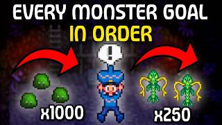 I Completed EVERY Monster Slayer Goal in Stardew Valley in Order