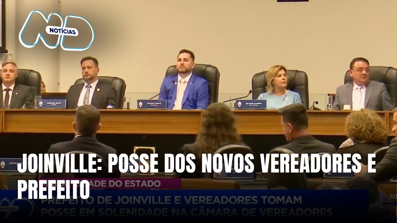 Prefeito de Joinville e vereadores tomam posse em solenidade na Câmara de Vereadores