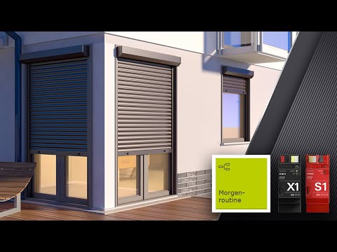 Gira X1: Rollladen oder Jalousien beim ersten Betreten nach Sonnenaufgang hochfahren