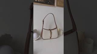 My new shoulder bag 🤎 | Charles and Keith Cesia Canvas Metallic Accent Shoulder Bag