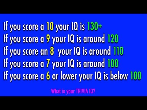 Is your IQ 130+ - Test your trivia IQ with this fun test