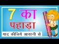 7 Ka Pahada | 7 का पहाड़ा | Learn Table of 7 in Hindi | Hindi Rhymes For Kids {Update 2020} CKK