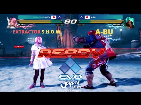 EVO Japan 2020 | EXTRACTOR S.H.O.W ( ALISA ) vs A-BU ( MARDUK , GIGAS ) | Tekken 7