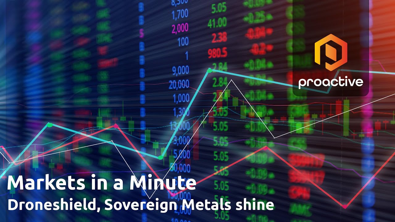 Markets in a Minute: Droneshield, Sovereign Metals shine