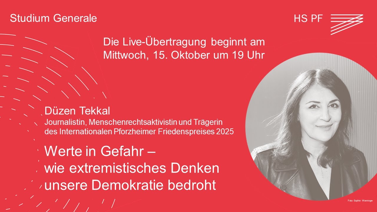 Studium Generale HSPF – Düzen Tekkal: „Werte in Gefahr – wie extremistisches Denken unsere...“