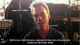 Matt Cameron usa bateria Yamaha (Show Pearl Jam - Morumbi - 04/11/11)