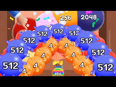 Puff Up - balloon puzzle vs Runner Up! 2048 Ball gameplay walkthrough Android, iOS new update part 3