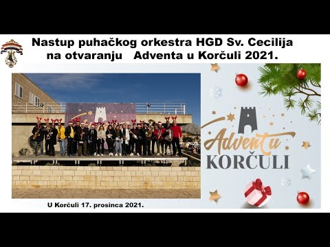 HGD Sv. Cecilija na otvaranju Adventa u Korčuli 2021.