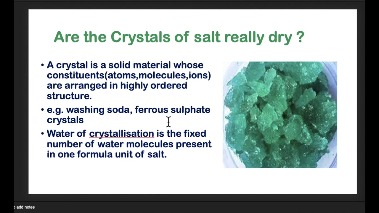 Are the crystals  of Salts really dry?| Acids bases and salts|class10 |by Poonam Malhotra