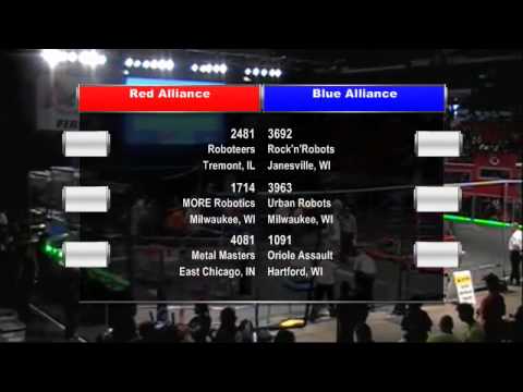 FRC Wisconsin Regional Saturday Morning Qualification