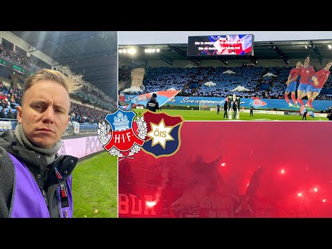 Crazy PYRO Display From Sweden’s Original Club! Pitchside at HELSINGBORGS IF - ÖRGRYTE IS