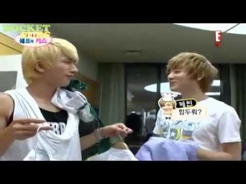 (U-KISS) Kiseop falls for Kevin's aegyo.