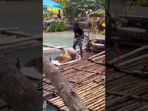 Rio Grande River Lime Stone Massage 🇯🇲🇯🇲🇯🇲 #shortsfeed #short #shortsviral #jamaicalandwelove