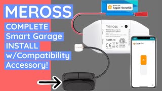 Complete install of Meross Smart Garage Opener with compatibility accessory