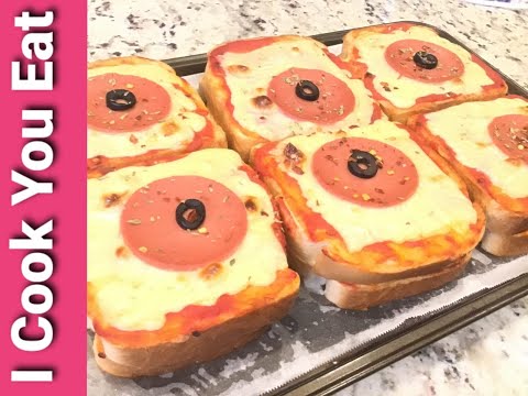 BREAD SLICE PIZZA RECIPE / BREAD CHEESE PIZZA RECIPE / EGGLESS By I Cook You Eat