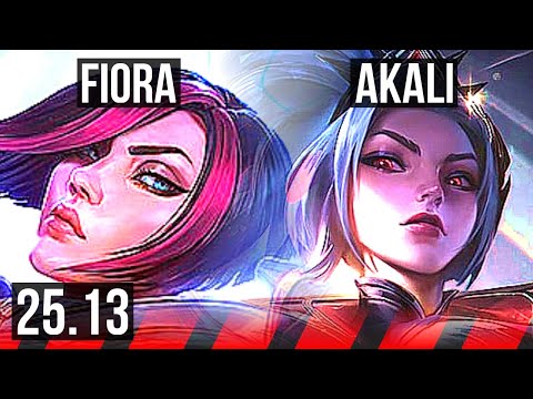 FIORA vs AKALI (TOP) | 8/1/2, Godlike | KR Diamond | 25.13