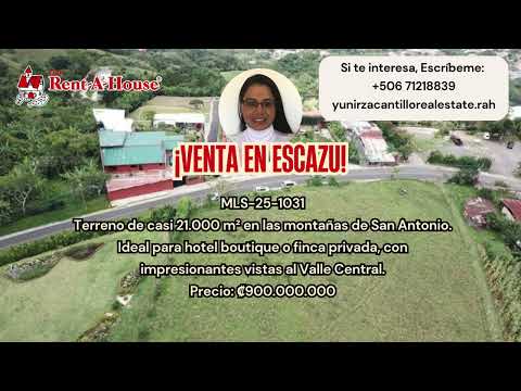 Venta Escazú Impresionante Terreno de 21,000 m² con Vistas al Valle Central en San Antonio