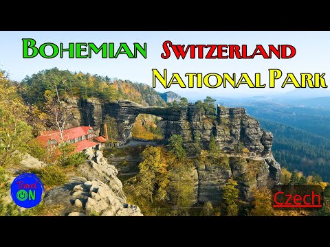 Exploring Bohemian Switzerland National Park. Walking tour 4k.