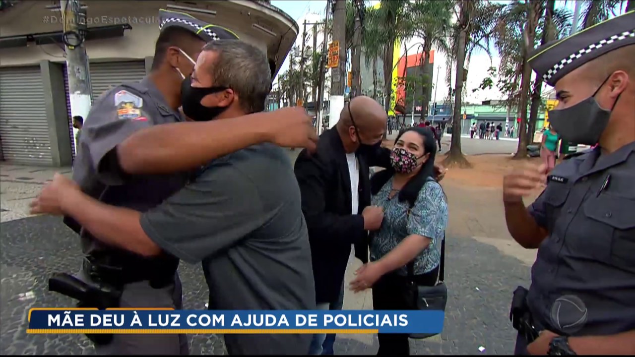 Perto de virar policial, jovem reencontra futuros colegas que fizeram seu parto