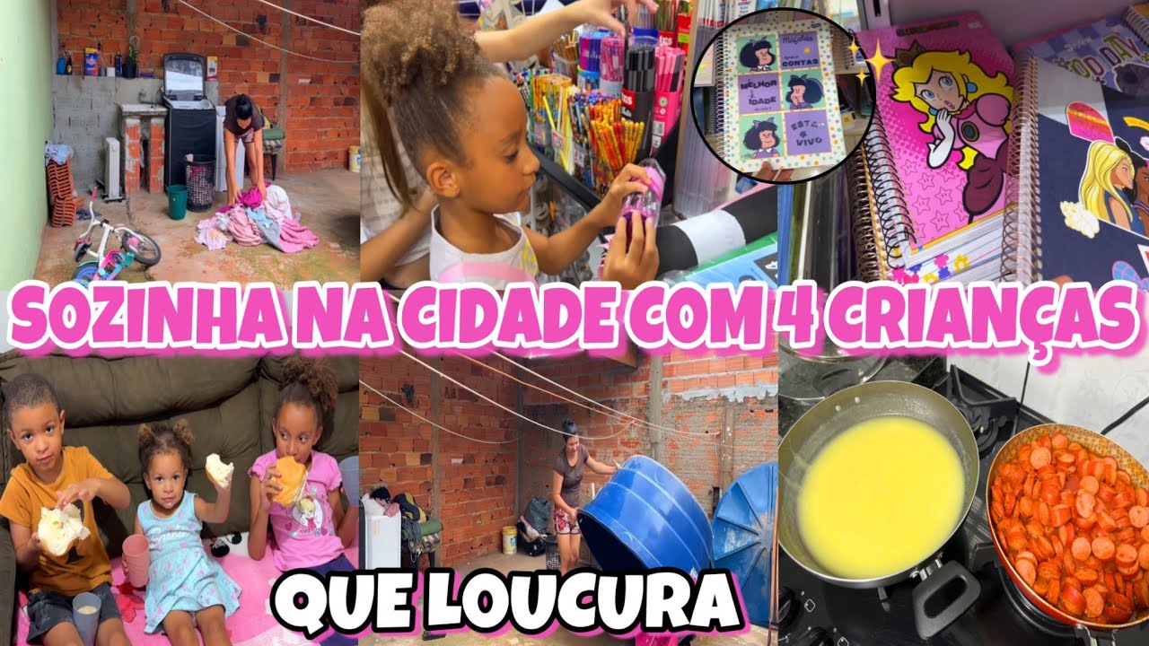 DESISTO NÃO AGUENTO MAIS PASSAR POR ISSO🥲 PEGUEI AS 4 CRIANÇAS E FUI PRA CIDADE